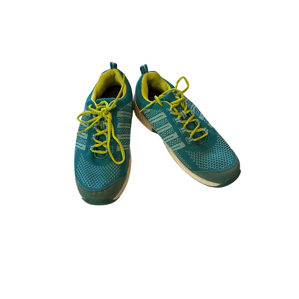 Orthofeet Coral 986 Womens 11 Teal Lime Green‎ Orthopedic Walking Sneakers